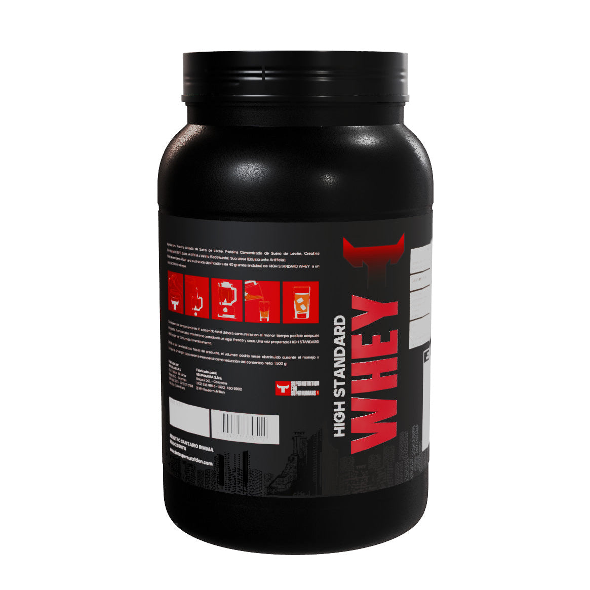 proteína whey High Standard Whey TNT back left side