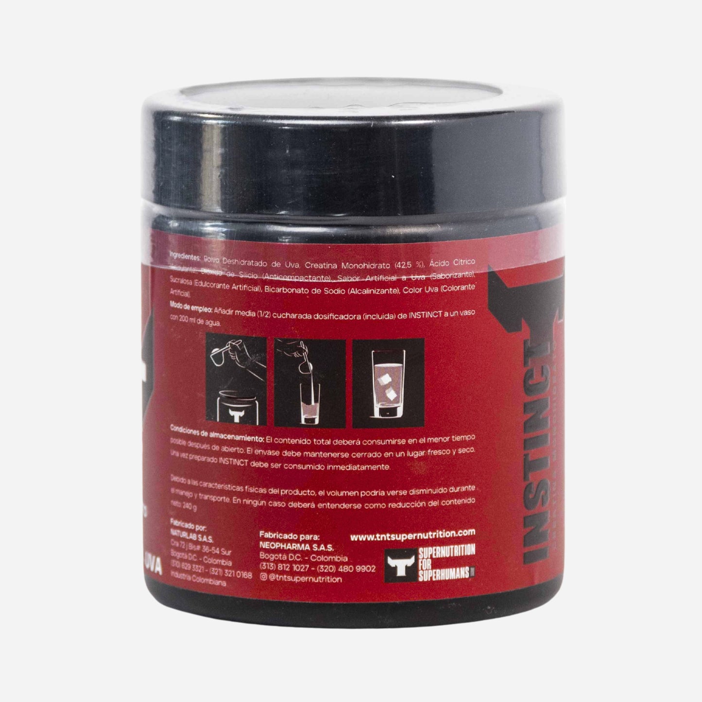 Potencia con sabor INSTINCT Creatina Monohidrato 240 g - 480g