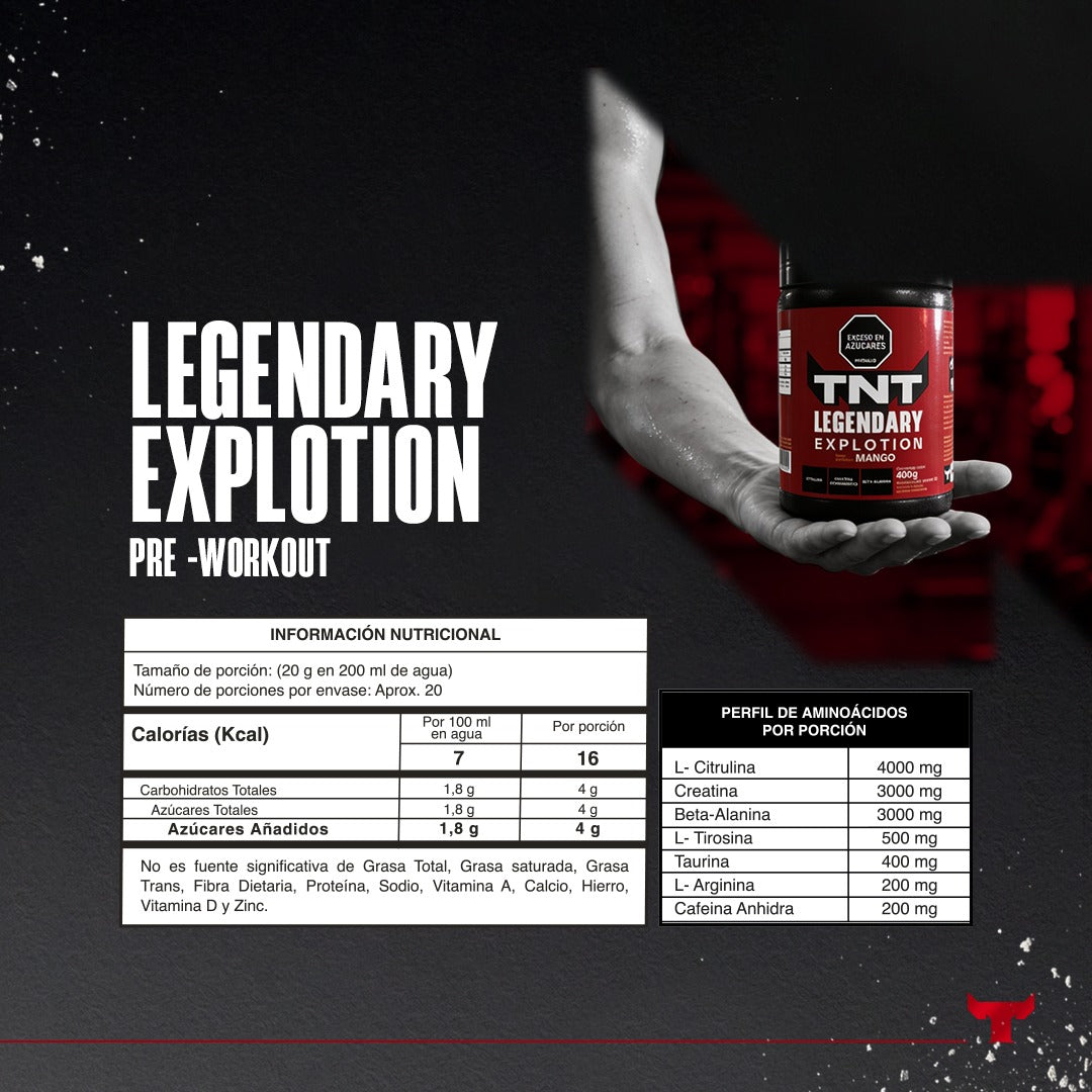 Fuerza legendaria LEGENDARY XPLOTION Pre-entreno 400g