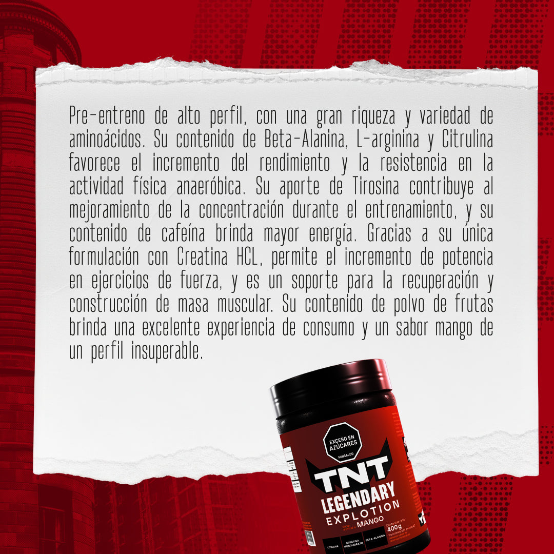 Fuerza legendaria LEGENDARY XPLOTION Pre-entreno 400g