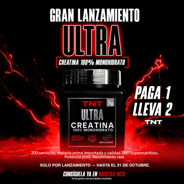 Ultra Creatina Monohidrato 600 g. ¡Paga 1, Lleva 2!