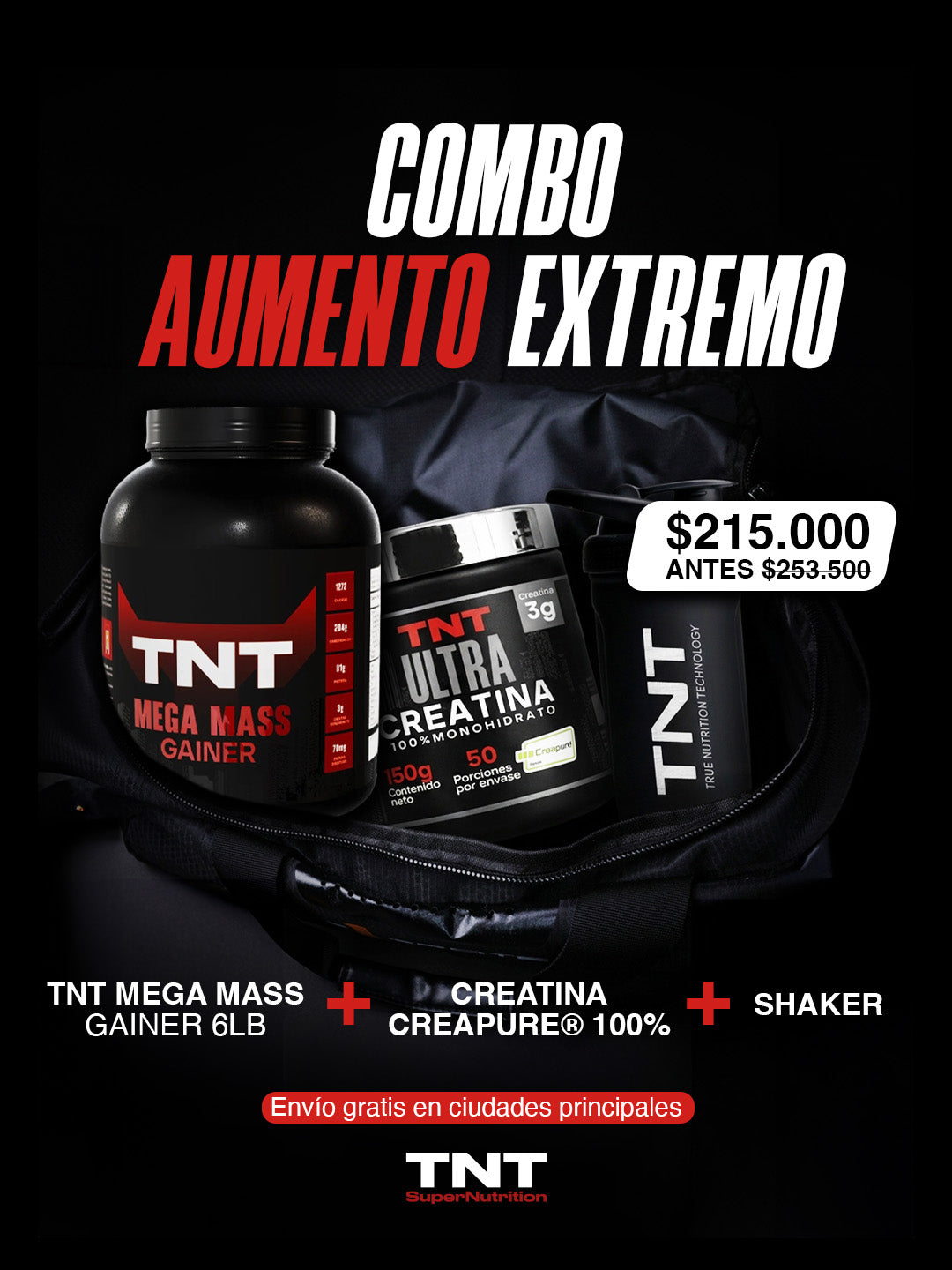 Máximo volumen Combo de aumento extremo Creapure® - Envío GRATIS