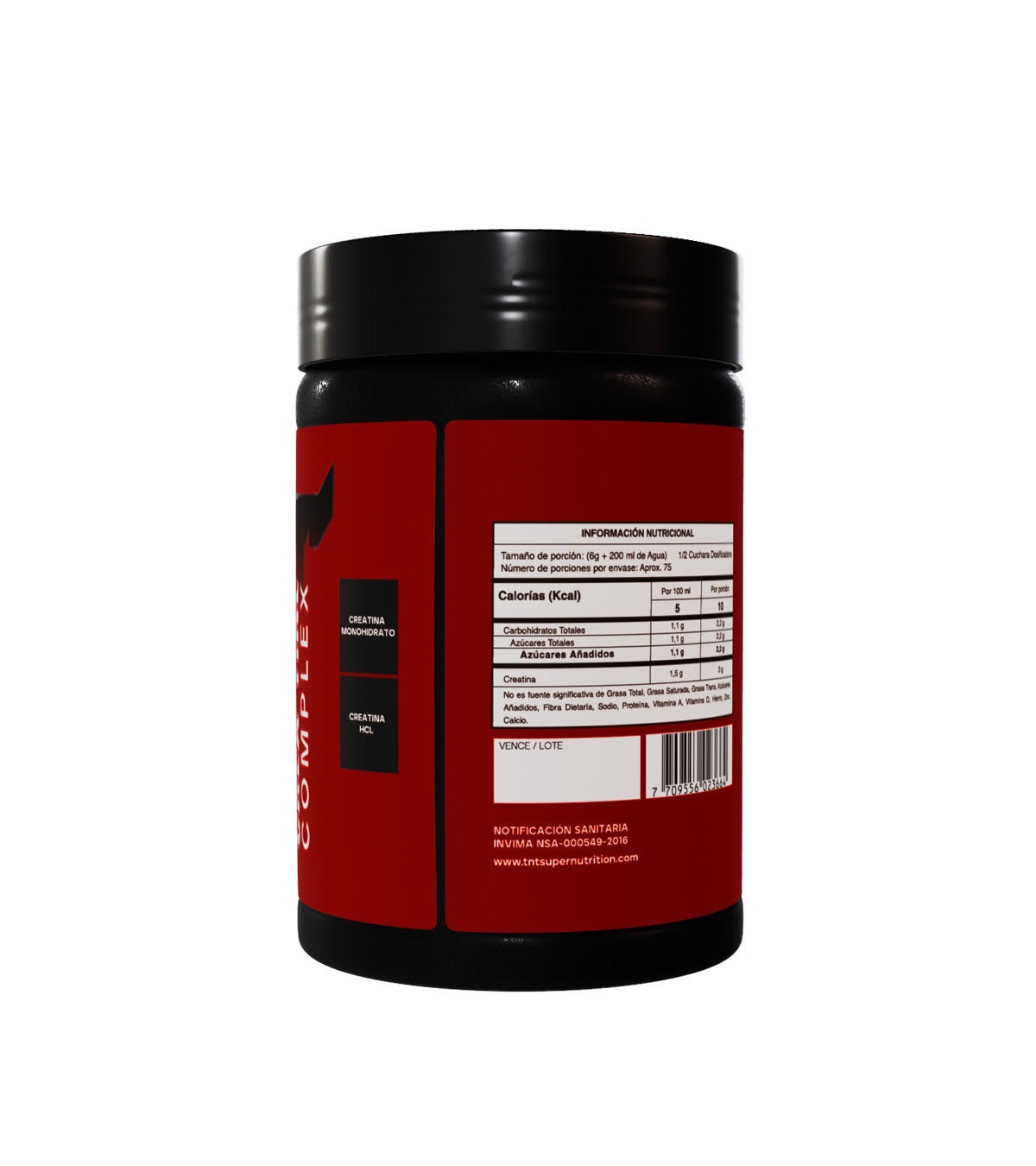 creatina Creatine Complex TNT tabla nutricional