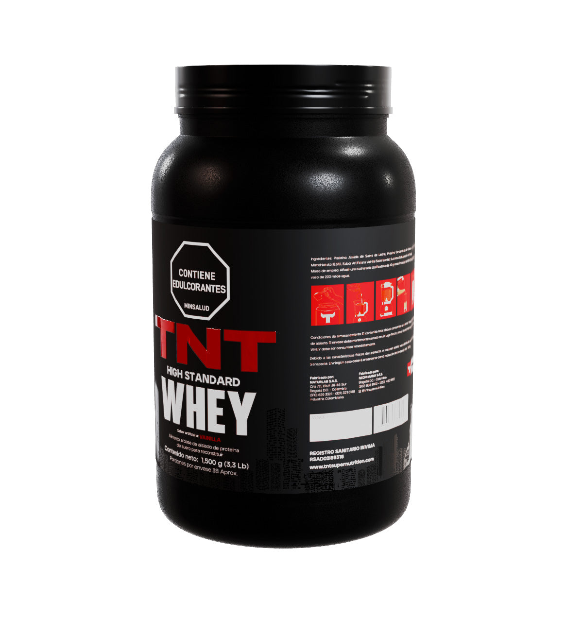 proteína whey High Standard Whey TNT  right side