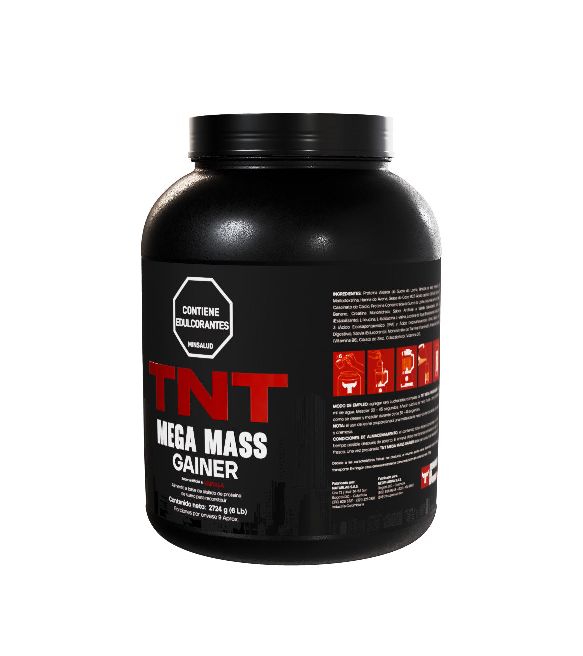 Proteína hipercalórica TNT mega mass gainer X6lb 